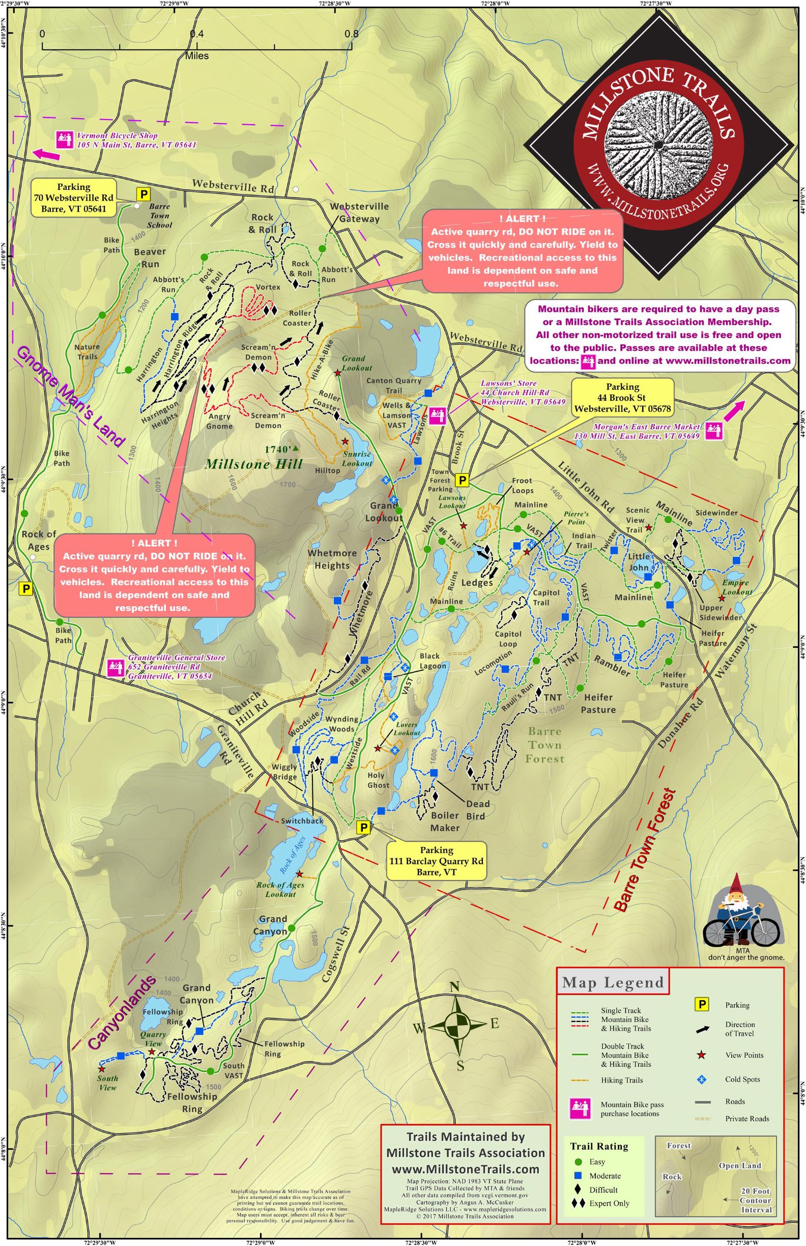 trail maps millstone trails